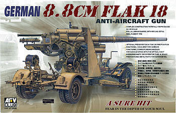 AFV Club AF35088 1/35 German 8.8cm Flak-18 AA Gun Plastic Model Kit