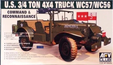 AFV Club AF35S16 1/35 Wc57 3/4T Weapons Command Car Plastic Model Kit