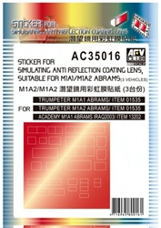AFV Club AC35016 1/100 Sticker Anti Reflection Coating Lens For Leopard 2 A6Ex (4 Vehicles)