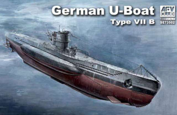 AFV Club SE73502 1/350 German U-Boat Type VII B Plastic Model Kit