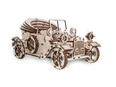 Rubber band engine, doors open, turn wheels Eco-Woodart