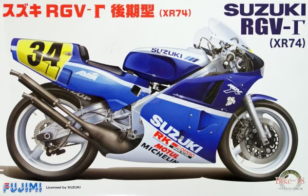 Fujimi 1/12 Suzuki RGV-Gamma Late Model (XR-74) `88 (BIKE18) Plastic Model Kit [14151]