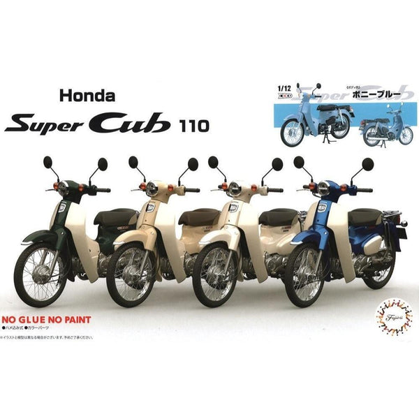 Fujimi 1/12 Honda Super Cub110 Street (Bonnie Blue) (B-NX-No1 EX-6) Plastic Model Kit [14188]