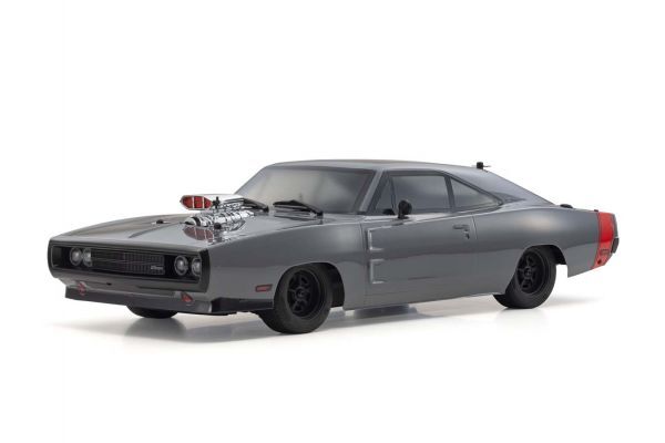 KYOSHO 1/10 FAZER MK2 1970 DODGE CHARGER SUPERCHARGED VE GRAY 4WD ELECTRIC CAR READYSET 34492T1