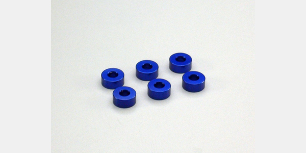 Kyosho W0143 Aluminum Collar (3x7x3mm/Blue/6pcs)