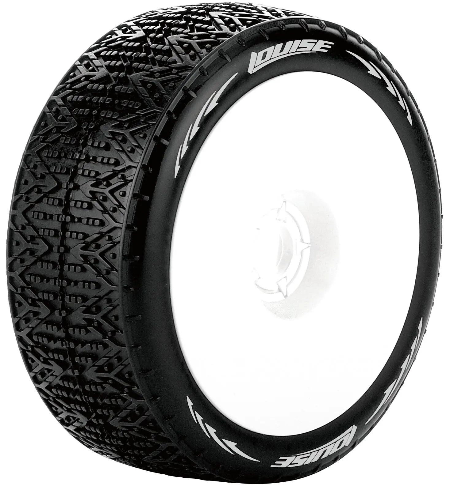 B-Phantom 1/8 Buggy Soft White Rim Tyres Louise
