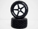 T-Rocket 1/8th Truggy Tyre BLK/spoke Louise