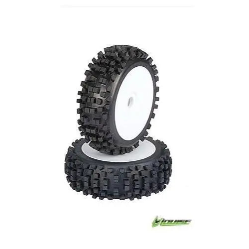 B-Ulldoze Tyre & Rim 1/8 White Louise