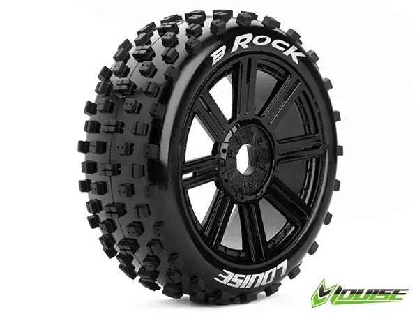 B-Rock 1/8th Buggy Tyre BLK/spoke Louise