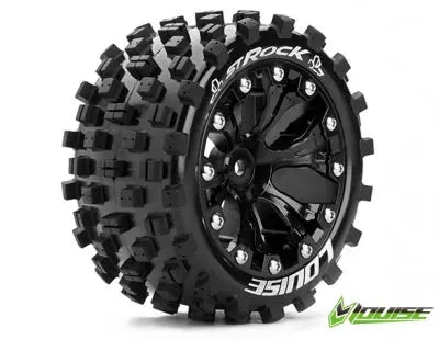 ST-Rock 2.8 Tyre w/rim Black 12mm hex Louise