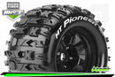 MFT 1/8 MT-PIONEER MONSTER TRUCK TIRE SPORT / 0 OFFSET BLACK RIM HEX 17mm / MOUNTED Louise