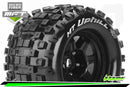 MFT 1/8 MT-UPHILL MONSTER TRUCK TIRE SPORT / 1/2 OFFSET BLACK RIM HEX 17mm / MOUNTED Louise