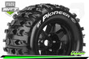 MFT 1/8 ST-PIONEER STADIUM TRUCK TIRE SPORT / 0 OFFSET BLACK RIM HEX 17mm / MOUNTED Louise