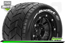 MFT MAXX MT-ROCKET MONSTER TRUCK TIRE SOFT / 1/2 OFFSET BEAD-LOCK BLACK RIM HEX 17mm / MOUNTED Louise