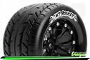 MFT MAXX MT-CYCLONE MONSTER TRUCK TIRE SOFT / 1/2 OFFSET BEAD-LOCK BLACK RIM HEX 17mm / MOUNTED Louise