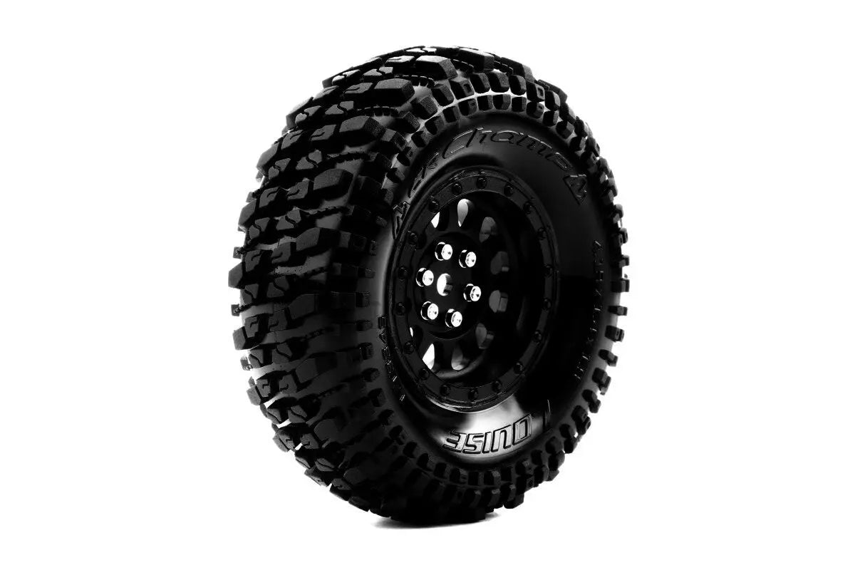 CR-Champ Super Soft Crawler Tyre 1.9" class tyre 12mm hex Chrome Black Louise