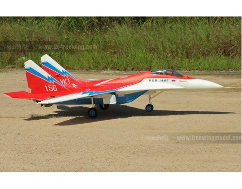 FREEWING MIG 29 RED STAR TWIN 80MM EDF JET THRUST VECTOR PNP VERSION FJ31625P