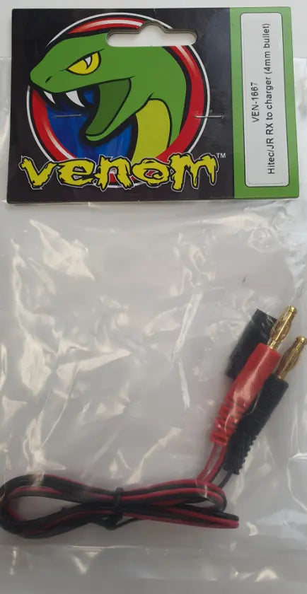 Hitec / JR RX Charge Lead (4mm Bullet) Venom